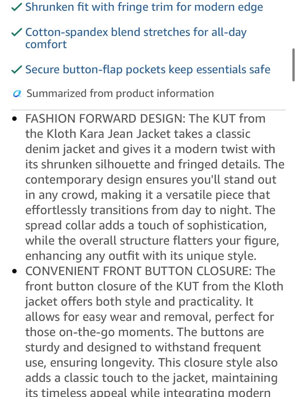 Kut from the Kloth classic Kara Blue Denim Jacket - Women's Casual Trucker - Picture 10 of 11